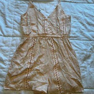 Cream Lace Romper
